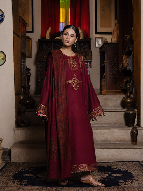 Still by Yards Embroidered Italian Woolen Unstitched 3Pc Suit D-01 Legacy