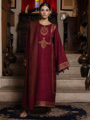 Still by Yards Embroidered Italian Woolen Unstitched 3Pc Suit D-01 Legacy