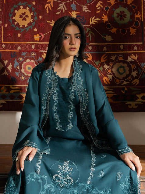 Virsa by Cinq Embroidered Karandi Unstitched 3Pc Suit - LEHER