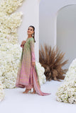 Mina Hasan Embroidered Raw Silk Unstitched 3Pc Suit - Leila