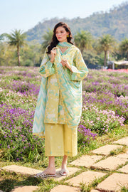 Farasha Summer Escape Embroidered Lawn Unstitched 3Pc Suit - Lemon Glow