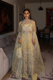 Emaan Adeel Starlit Jewels Unstitched Organza 3Pc Suit - Lemon Quartz