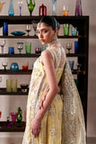 Emaan Adeel Starlit Jewels Unstitched Organza 3Pc Suit - Lemon Quartz