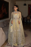 Emaan Adeel Starlit Jewels Unstitched Organza 3Pc Suit - Lemon Quartz