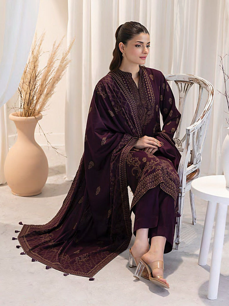 Lakhany Cashmi Wool Unstitched Printed 3Pc Suit LG-AR-0078-C