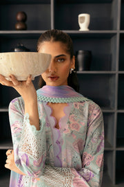 Afrozeh Daybreak Embroidered Lawn Unstitched 3Pc Suit - LIGHT DRENCHED