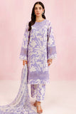 Farasha Summer Essentials Embroidered Lawn Unstitched 3Pc Suit - Lilac Breeze