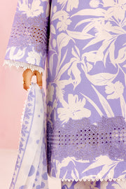 Farasha Summer Essentials Embroidered Lawn Unstitched 3Pc Suit - Lilac Breeze