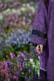 Farasha Summer Escape Embroidered Lawn Unstitched 3Pc Suit - Lilac Haze