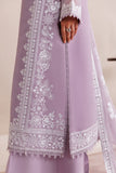 Farasha Luxury Formal Embroidered Chiffon Unstitched 3Pc Suit - Lilac Solace