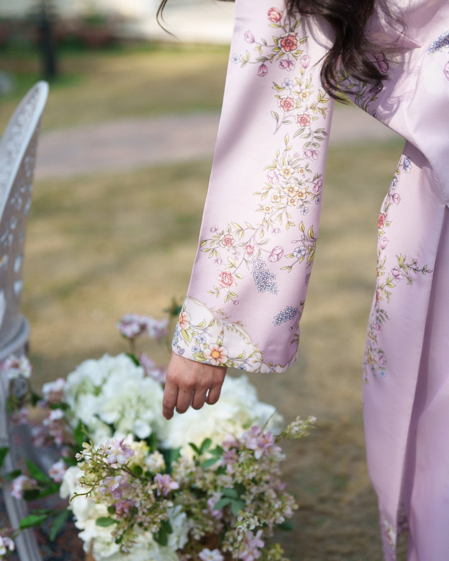 Neeshay Ready to Wear Summer Prints Lawn 3Pc Suit - Lilac Whisper