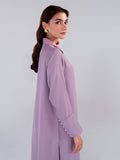 Hemstitch Georgette Affair Embroidered Georgette Stitched 2Pc Suit - Lilac