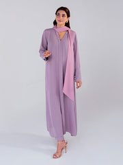 Hemstitch Georgette Affair Embroidered Georgette Stitched 2Pc Suit - Lilac