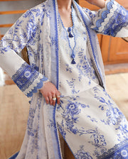 Roheenaz Eclat Gerden Printed Lawn Unstitched 3Pc Suit - LILAC BLOOM