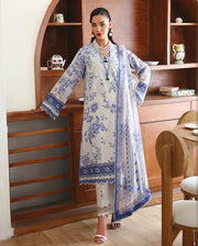 Roheenaz Eclat Gerden Printed Lawn Unstitched 3Pc Suit - LILAC BLOOM