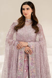 Farasha Fiorella Embroidered Chiffon Unstitched 3Pc Suit - Lilly Passion