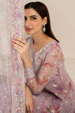 Farasha Fiorella Embroidered Chiffon Unstitched 3Pc Suit - Lilly Passion