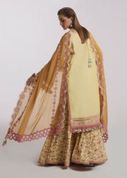 Hussain Rehar Embroidered Luxury Lawn Unstitched 3Pc Suit D-02 LIMONE