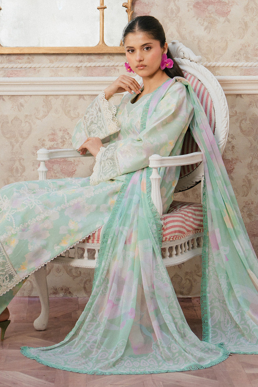 Ayzel Armelia Unstitched Printed Lawn 3Pc Suit AL-25-V1-03 Liora
