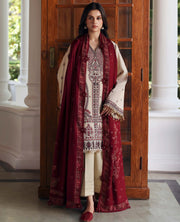 Republic Womenswear Amaris Unstitched Karandi 3Pc Suit D-02 Liora