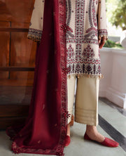 Republic Womenswear Amaris Unstitched Karandi 3Pc Suit D-02 Liora
