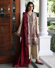 Republic Womenswear Amaris Unstitched Karandi 3Pc Suit D-02 Liora
