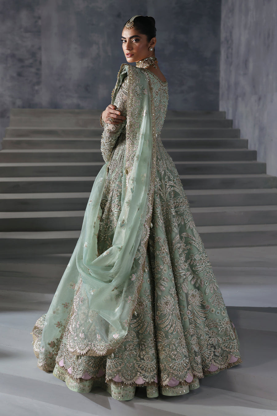 Afrozeh Embroidered Luxury Bridal Organza Unstitched 3Pc Suit AFB-24-03 LIVIA