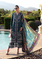 Kanwal Malik Zaina Embroidered Lawn Unstitched 3Pc Suit - LIVIA