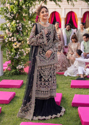 Maahi by Kanwal Malik Embroidered Net Unstitched 3Pc Suit - LIYANA