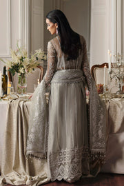 Emral Elyshia Embroidered Organza Unstitched 3Pc Suit D-05 Luna
