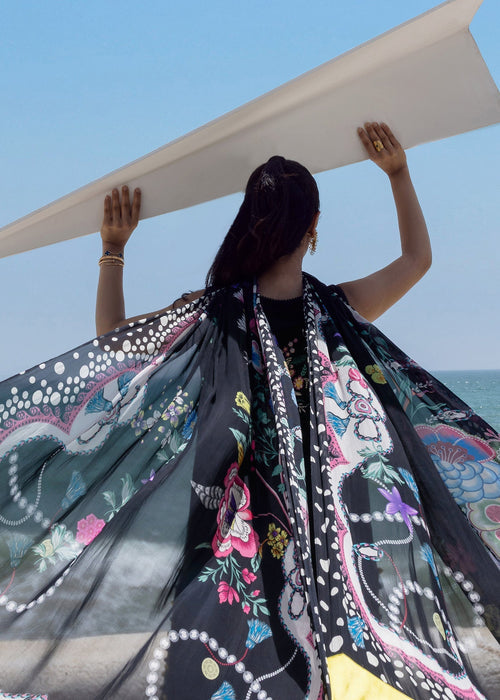 Sadaf Fawad Khan Siraa Vol-02 Unstitched Lawn 3Pc Suit - Luna