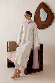 Farasha Veira Embroidered Raw Silk Unstitched 3Pc Suit D-12 Lunaire Pearl