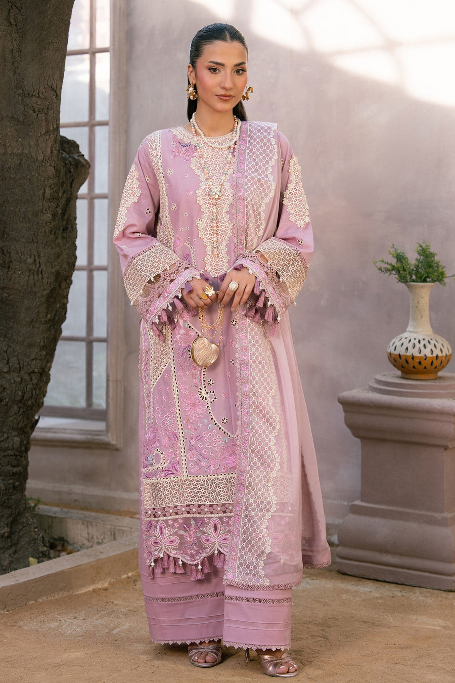 Zivah Apparel Bloom Haven Ready to Wear Luxury Lawn 3Pc Suit - Lunar
