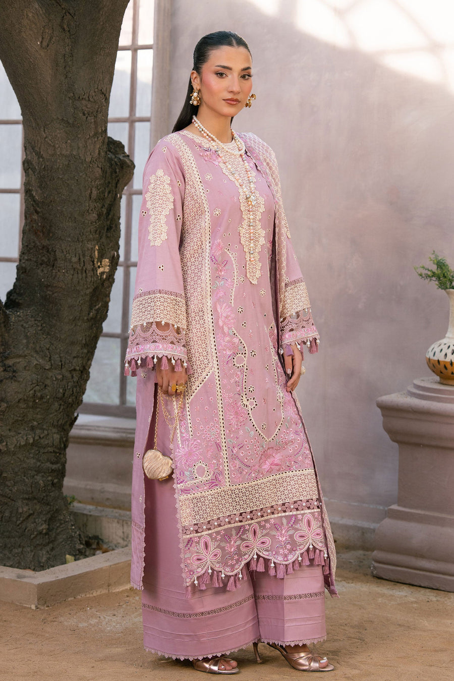 Zivah Apparel Bloom Haven Ready to Wear Luxury Lawn 3Pc Suit - Lunar