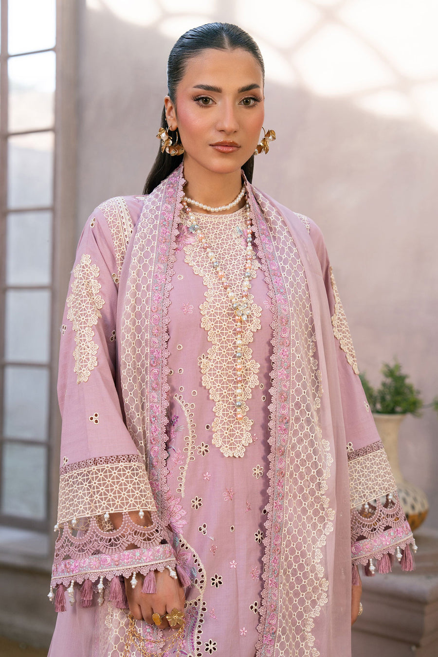 Zivah Apparel Bloom Haven Ready to Wear Luxury Lawn 3Pc Suit - Lunar
