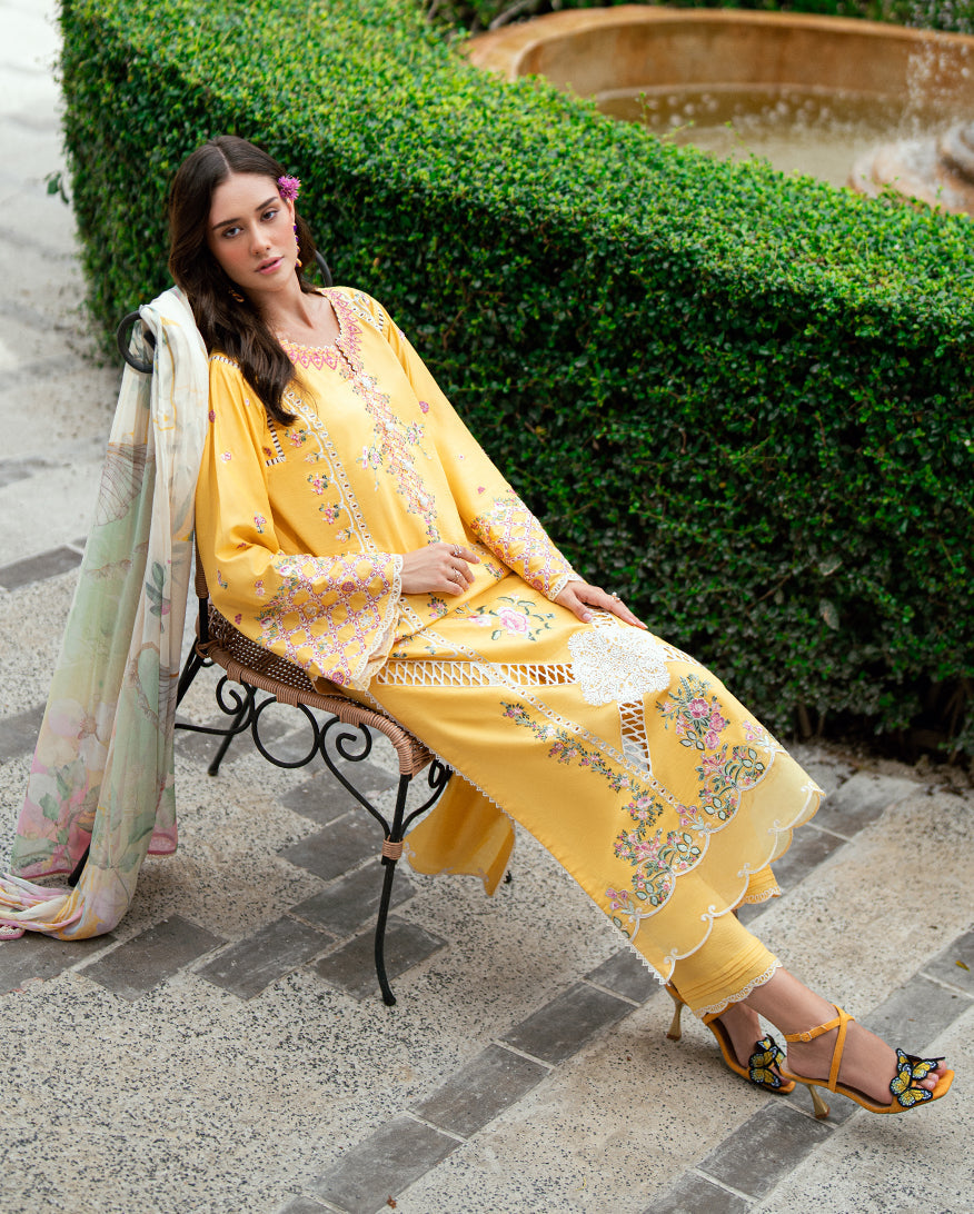 Roheenaz Reverie Embroidered Lawn Unstitched 3Pc Suit RNZ2503B Lunara