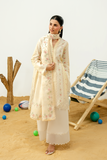 Zarposh Sundaze Embroidered Luxury Lawn Unstitched 3Pc Suit - LUNELLE