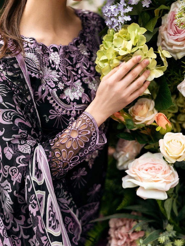 Hemline Odyssey by Mushq Embroidered Lawn Unstitched 3Pc Suit - Luxe Lace