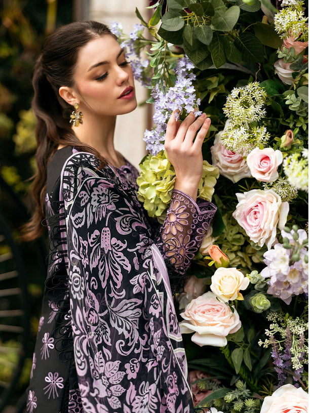 Hemline Odyssey by Mushq Embroidered Lawn Unstitched 3Pc Suit - Luxe Lace