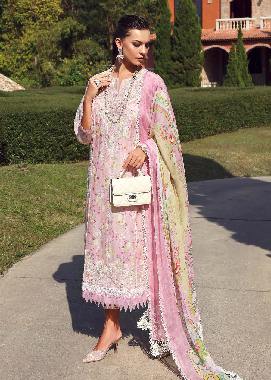 Kanwal Malik Zaina Embroidered Lawn Unstitched 3Pc Suit - LYLE