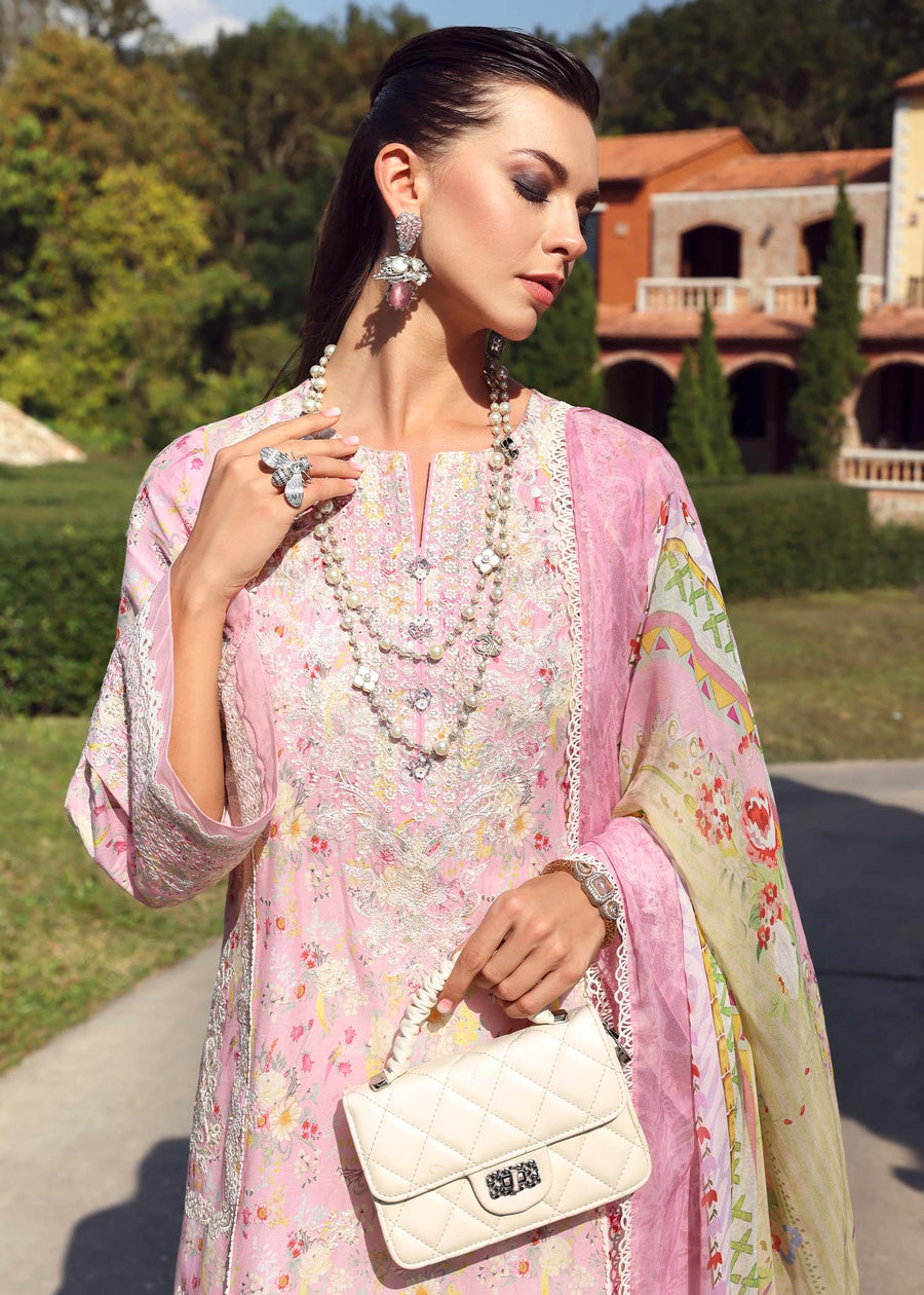 Kanwal Malik Zaina Embroidered Lawn Unstitched 3Pc Suit - LYLE