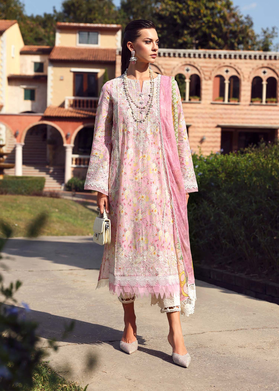 Kanwal Malik Zaina Embroidered Lawn Unstitched 3Pc Suit - LYLE