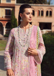Kanwal Malik Zaina Embroidered Lawn Unstitched 3Pc Suit - LYLE