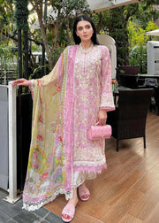 Kanwal Malik Zaina Embroidered Lawn Unstitched 3Pc Suit - LYLE