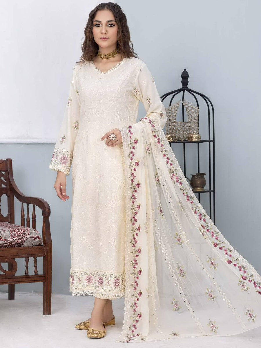 Gulfaam by Manizay Embroidered Karandi Unstitched 3Pc Suit M-01