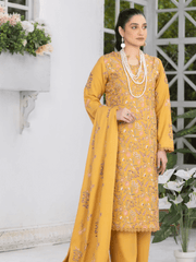 Gul Bano by Manizay Premium Embroidered Dhanak Unstitched 3Pc Suit M-03