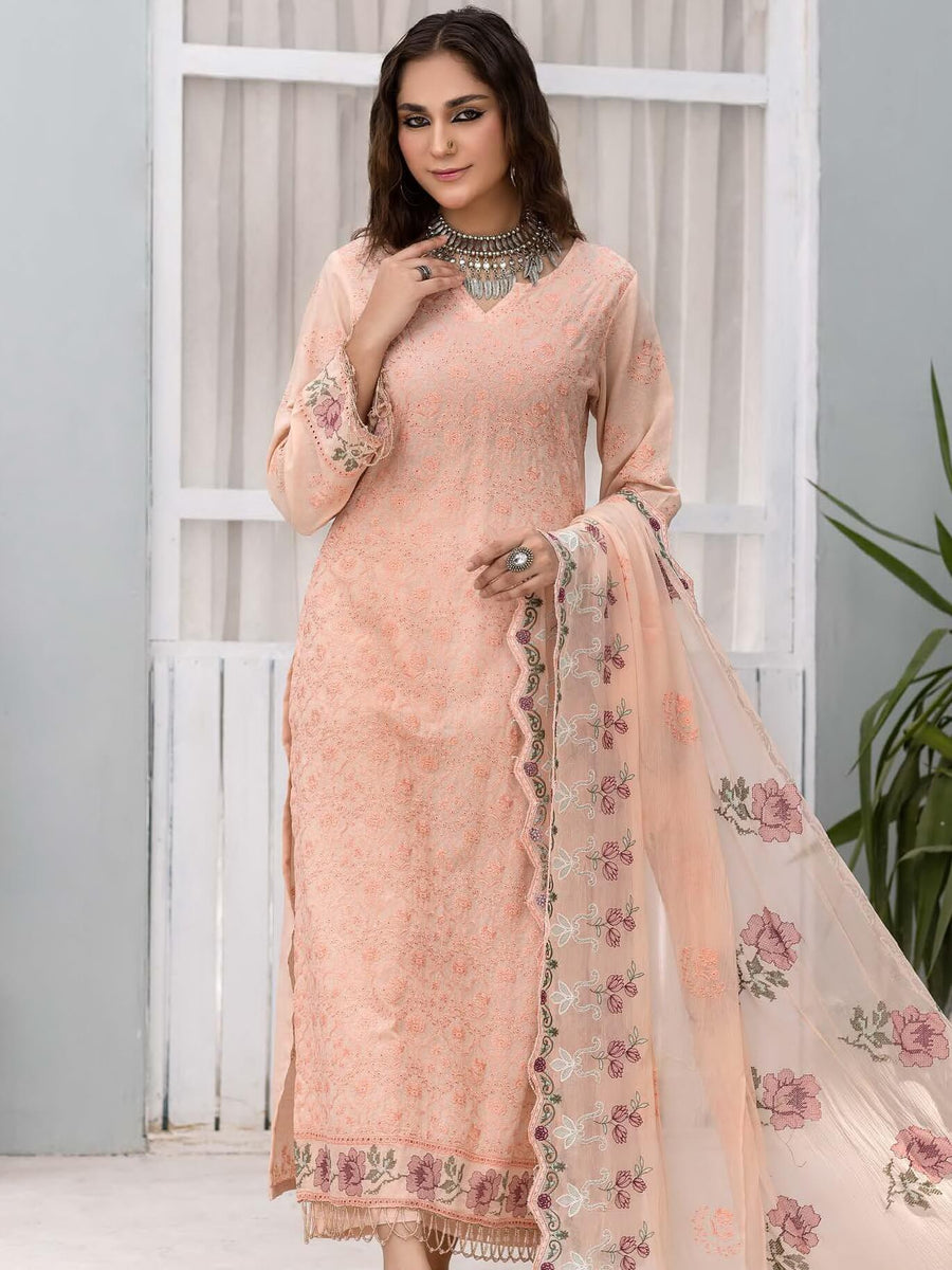 Gulfaam by Manizay Embroidered Karandi Unstitched 3Pc Suit M-03
