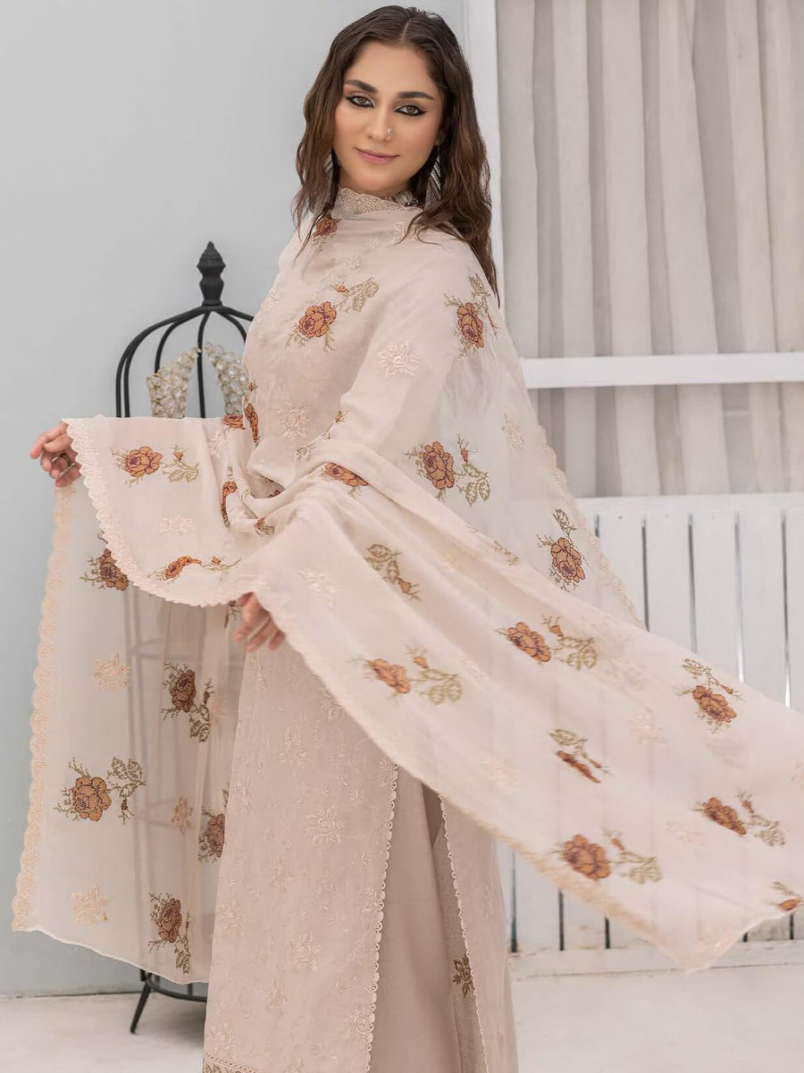 Gulfaam by Manizay Embroidered Karandi Unstitched 3Pc Suit M-04