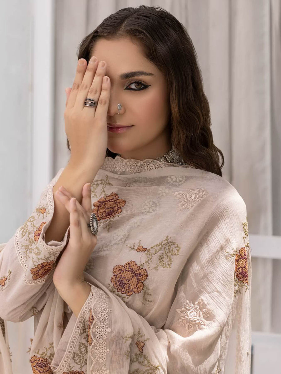 Gulfaam by Manizay Embroidered Karandi Unstitched 3Pc Suit M-04