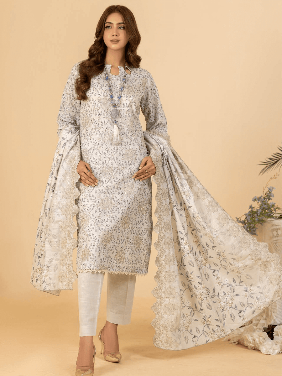 Mumtaz by Manizay Premium Embroidered Khaddar Unstitched 3Pc Suit M-05
